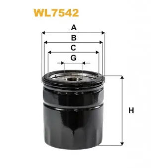 Filtre à huile WIX FILTERS WL7542