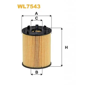 Filtre à huile WIX FILTERS WL7543