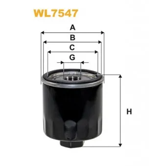 Filtre à huile WIX FILTERS WL7547