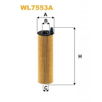 Filtre à huile WIX FILTERS WL7553A pour MERCEDES-BENZ CLASSE C C 200 d - 160cv