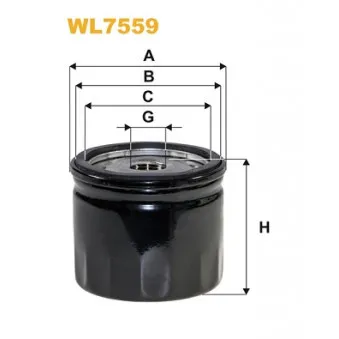 Filtre à huile WIX FILTERS WL7559