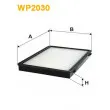 Filtre, air de l'habitacle WIX FILTERS [WP2030]