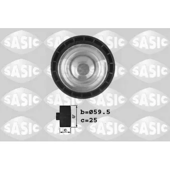 Poulie renvoi/transmission, courroie trapézoïdale à nervures SASIC OEM 9637024080