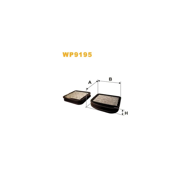 Filtre, air de l'habitacle WIX FILTERS WP9195 - Visuel 1