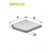 Filtre, air de l'habitacle WIX FILTERS [WP9316]