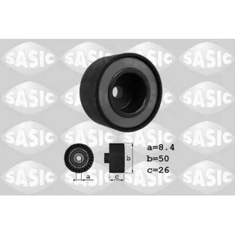 Poulie renvoi/transmission, courroie trapézoïdale à nervures SASIC OEM 7700867985