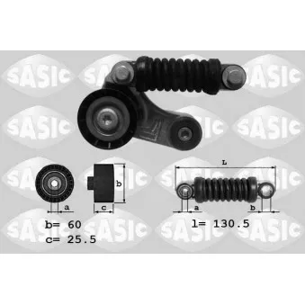 Tendeur de courroie, courroie trapézoïdale à nervures SASIC OEM 30812354