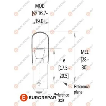 Ampoule, feu clignotant EUROREPAR 1616431080 pour MERCEDES-BENZ VARIO 815 D. 816 D - 152cv