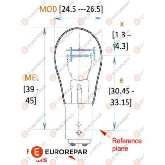Ampoule, feu clignotant EUROREPAR 1616431380 pour SUZUKI GS GS 500 E - 45cv