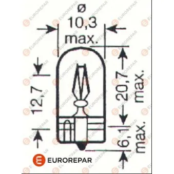Ampoule, feu clignotant EUROREPAR 1616431580 pour MERCEDES-BENZ VARIO 812 D - 122cv