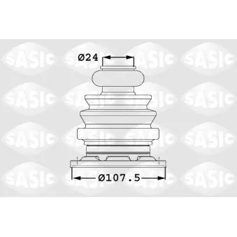 Soufflets de cardan avant SASIC 1906003 pour AUDI A6 3.7 quattro - 260cv