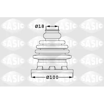 SASIC 1906034 - Jeu de joints-soufflets, arbre de commande avant gauche
