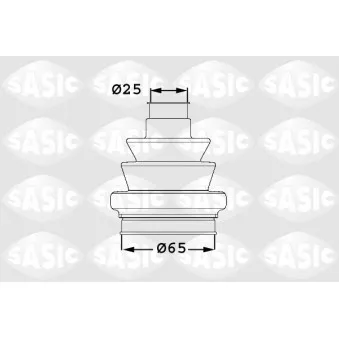 Soufflets de cardan avant SASIC 1906035 pour OPEL ASTRA 1.7 CDTi - 101cv