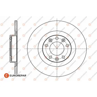 Jeu de 2 disques de frein arrière EUROREPAR OEM 3637360