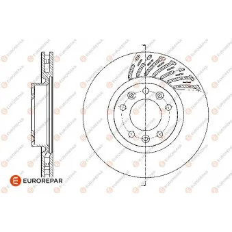 Jeu de 2 disques de frein avant EUROREPAR OEM 9805961480