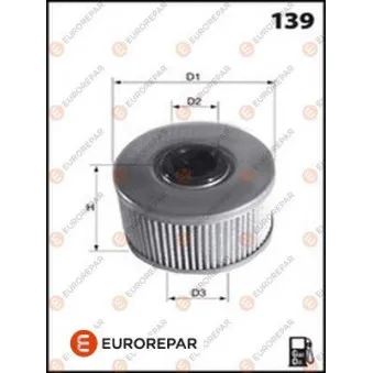 Filtre à carburant EUROREPAR E148121 pour RENAULT AVANTIME 2.2 DCI - 150cv