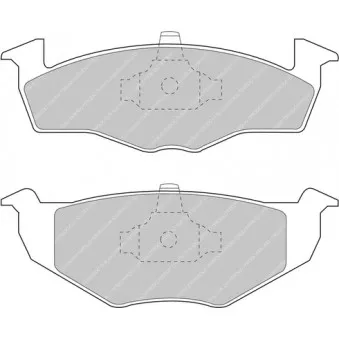 Jeu de 4 plaquettes de frein avant FERODO RACING FCP1054H