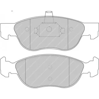 Jeu de 4 plaquettes de frein avant FERODO RACING FCP1056H