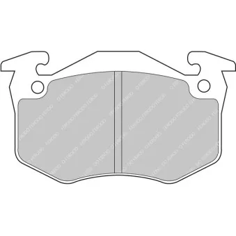 Jeu de 4 plaquettes de frein avant FERODO RACING FCP881H