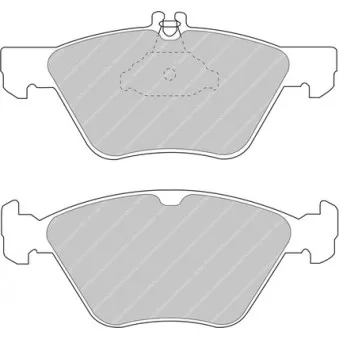 Jeu de 4 plaquettes de frein avant FERODO RACING FDS1050