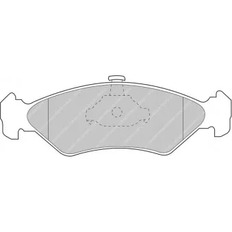 Jeu de 4 plaquettes de frein avant FERODO RACING FDS1082