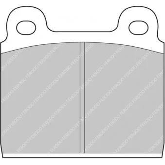 Jeu de 4 plaquettes de frein avant FERODO RACING FDS11