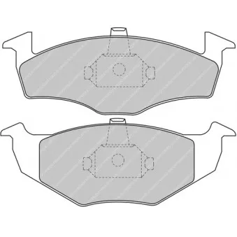 Jeu de 4 plaquettes de frein avant FERODO RACING FDS1101