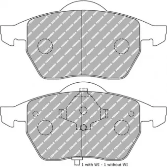 Jeu de 4 plaquettes de frein avant FERODO RACING FDS1463