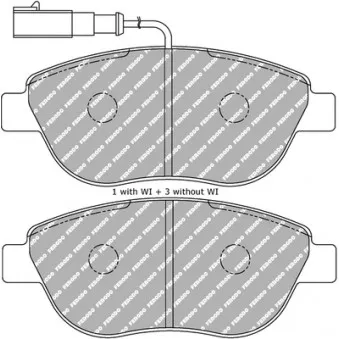 Jeu de 4 plaquettes de frein avant FERODO RACING FDS1467