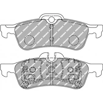 FERODO RACING FDS1676 - Jeu de 4 plaquettes de frein arrière