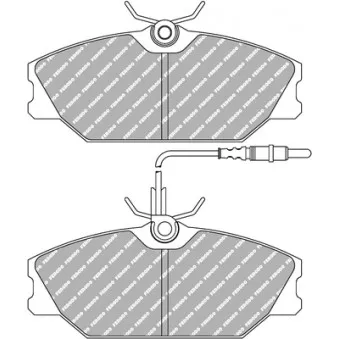 Jeu de 4 plaquettes de frein avant FERODO RACING FDS406