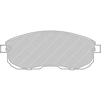 Jeu de 4 plaquettes de frein avant FERODO RACING FDS691