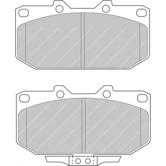 Jeu de 4 plaquettes de frein avant FERODO RACING FDS986 pour NISSAN 300 3.0 Twin Turbo - 268cv