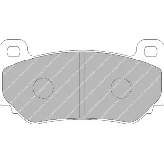 Jeu de 4 plaquettes de frein avant FERODO RACING FRP3085H pour CITROEN C3 AIRCROSS 1.8 i VVC - 160cv