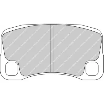 FERODO RACING FRP3143H - Jeu de 4 plaquettes de frein arrière
