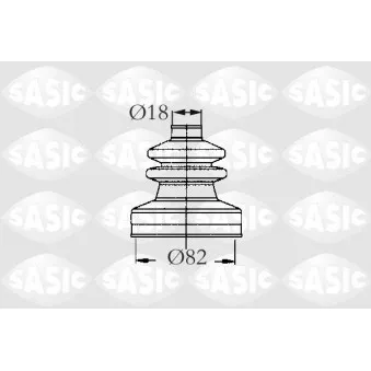 SASIC 2873713 - Soufflets de cardan avant