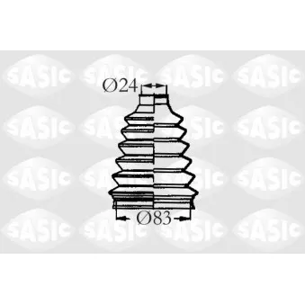 SASIC 2933143 - Soufflets de cardan avant