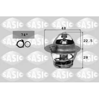 Thermostat d'eau SASIC 3306024 pour FORD FOCUS 1.4 - 75cv