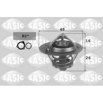 Thermostat d'eau SASIC 3306025 pour FORD C-MAX 1.6 EcoBoost - 150cv