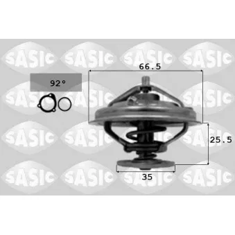 Thermostat d'eau SASIC 3306075 pour AUDI A4 2.4 - 163cv