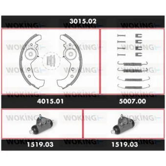 WOKING 3015.02 - Kit de freins, freins à tambours