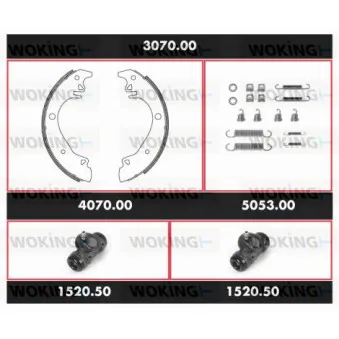 WOKING 3070.00 - Kit de freins, freins à tambours