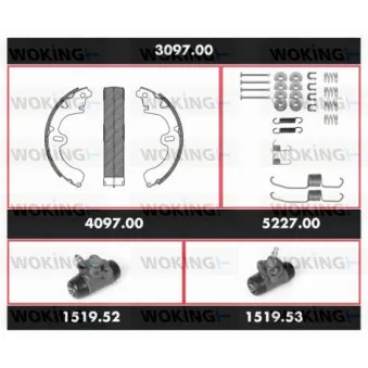 WOKING 3097.00 - Kit de freins, freins à tambours