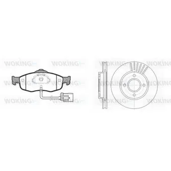 WOKING 85323.00 - Kit de disques et plaquettes avant
