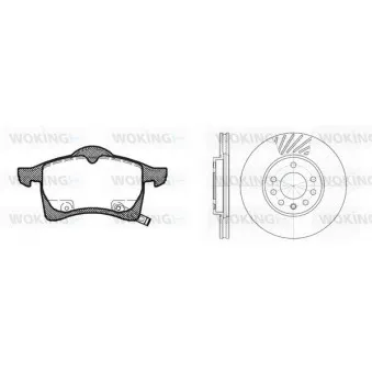 WOKING 87833.00 - Kit de disques et plaquettes avant
