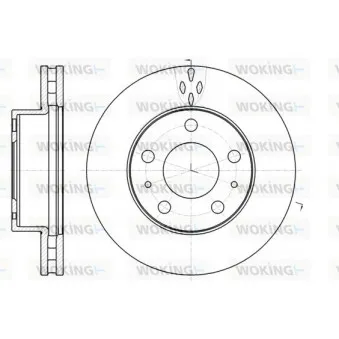 Jeu de 2 disques de frein avant WOKING OEM 4249A6