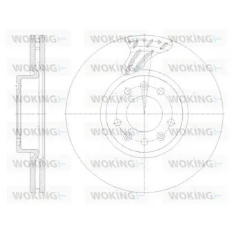 Jeu de 2 disques de frein avant WOKING OEM 9805260180