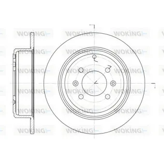 WOKING D6498.00 - Jeu de 2 disques de frein arrière