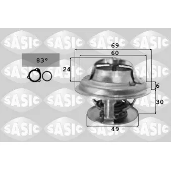 Thermostat d'eau SASIC OEM 1612191