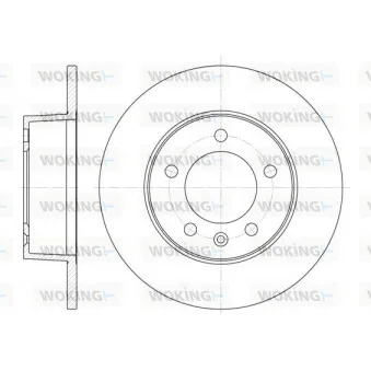 Jeu de 2 disques de frein arrière WOKING OEM 230690